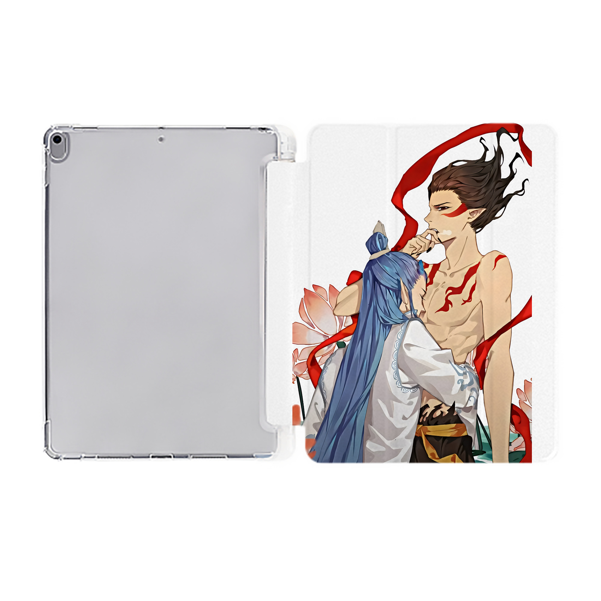 （画像用） Ne Zha 2 ナタ 魔童の大暴れ IPad ケース ペン収納付き 三つ折りスタンド PUレザー×シリコン 対応機種9.5/10.5/10.9インチ